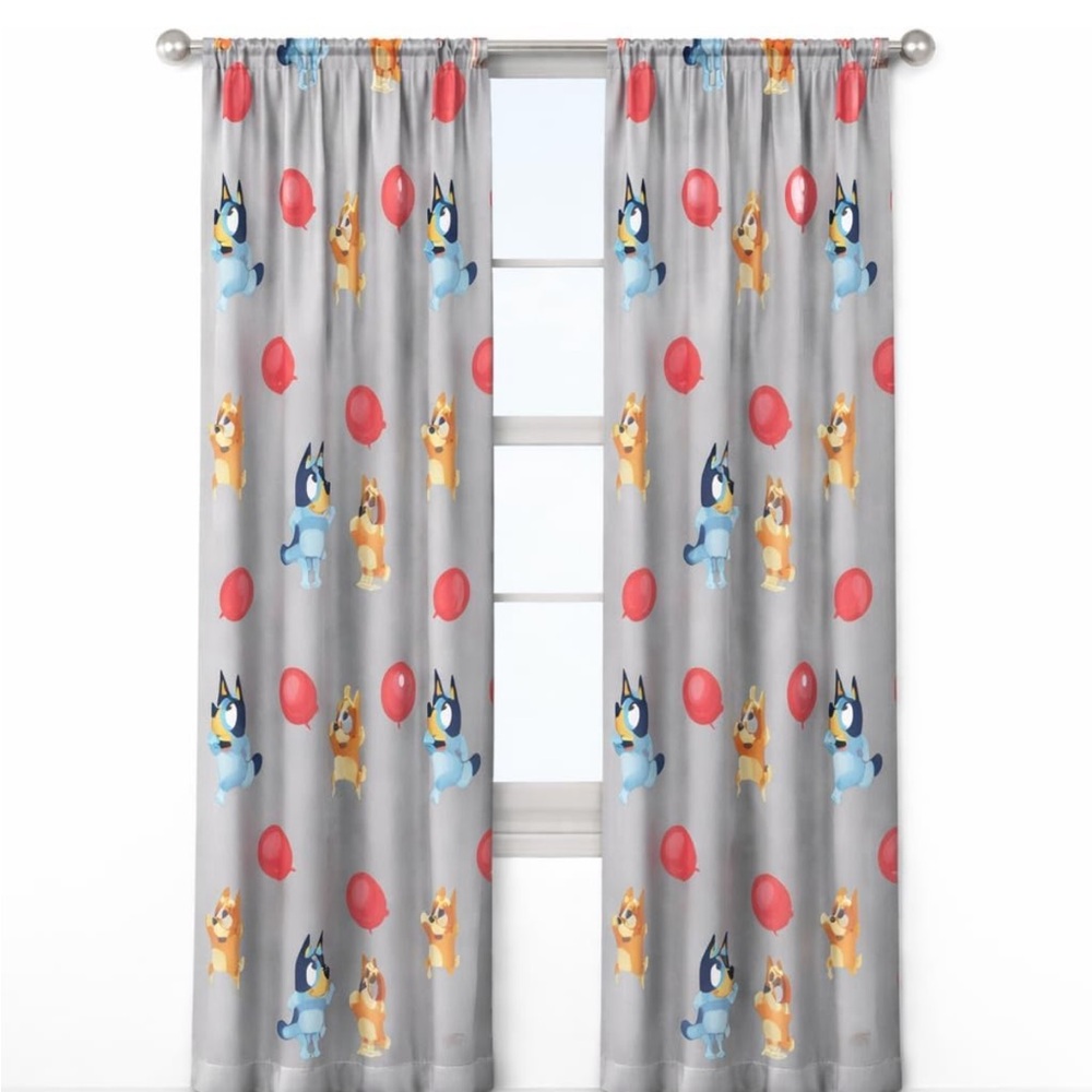 Bluey Window Panel Drapes for Kids, Decorative Curtain Panels for Bedroom